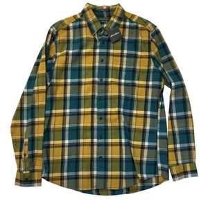 Eddie Bauer Mens Tall L Plaid Flannel Long Sleeve Button Down Shirt